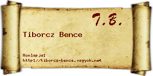 Tiborcz Bence névjegykártya